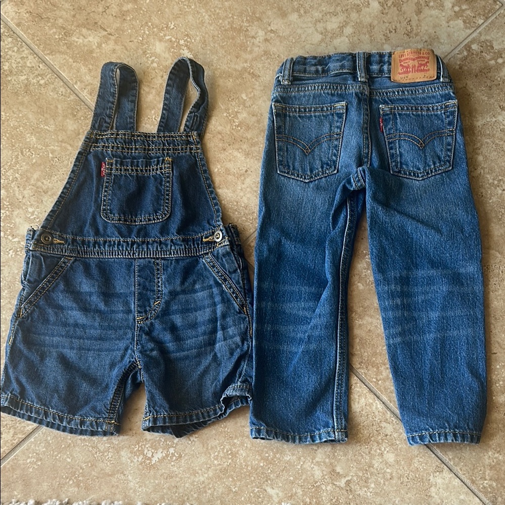 Levi's Blue Denim Overalls and Jeans Kids Toddler 2T